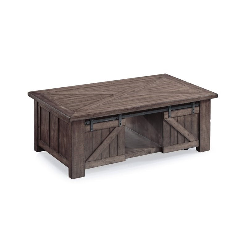 Magnussen Garrett Lift-Top Coffee Table in Weathered Charcoal