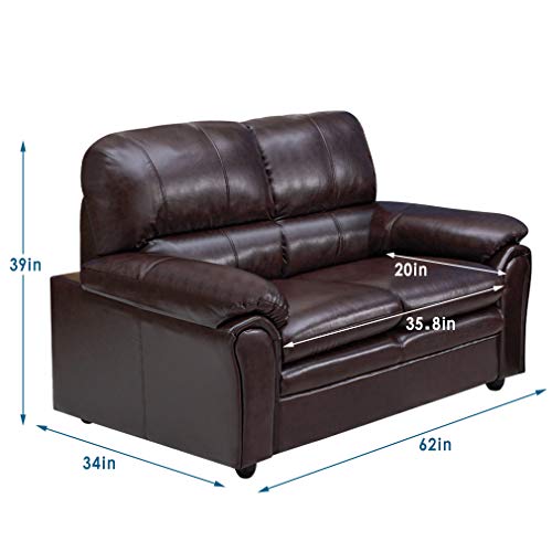 Sofa Sleeper Sofa Leather Loveseat Sofa Contemporary Sofa Couch for Living Room Furniture 2 Seat Modern Futon
