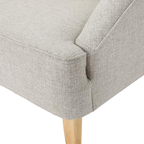Christopher Knight Home Justus Mid-Century Modern Fabric Loveseat, Beige / Natural