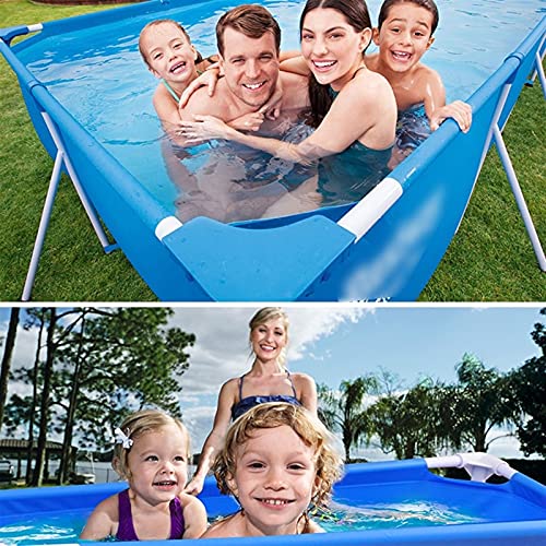 Frame Pools Rectangular Frame Swimming Pool Metal Set Small Family Swimming Pool with Water Pump PVC Material