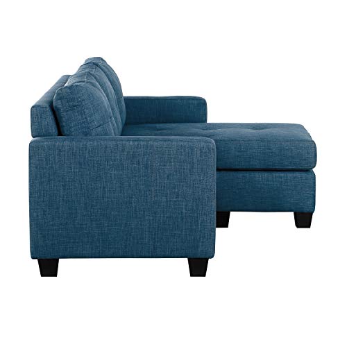 Lexicon Kennedy Tufted Fabric Reversible Sofa Chaise, 78