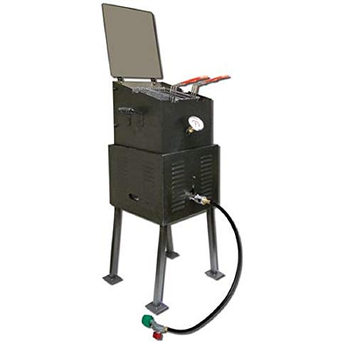 King Kooker 2296 Outdoor Portable Cooker, DLX, Black