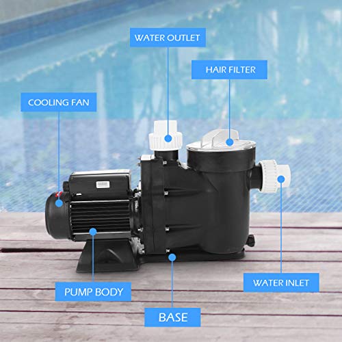 Goplus 1.5HP Swimming Pool Electric Pump Water Pump SPA DC 5040 GPH 1-1/2