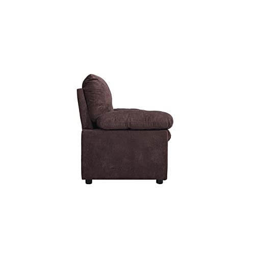 Kingway Furniture Plaencia Linen Living Room Loveseat in Brown
