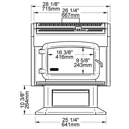 Drolet HT-2000 EPA Certified 2,400 Sq. Ft. Wood Stove New Canada Only