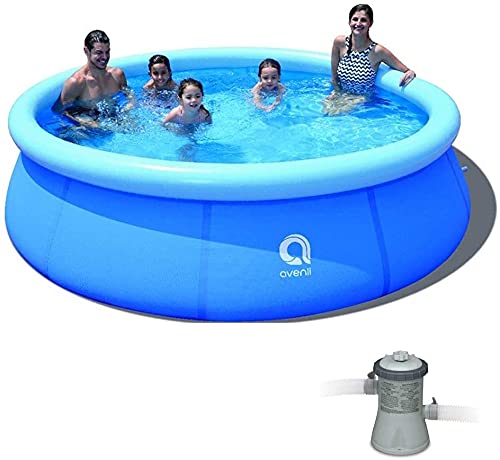 Foverós Inflatable Swimming Pool for Kids and Adults, Above Ground Pools for Family Outdoor with Filter Pump (12ft x 35in)