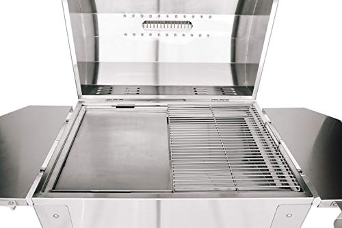 Wilmington Grill Half Griddle Kit - Flat Griddle Top for Gas Grill – Stainless Steel BBQ Griddle Pan