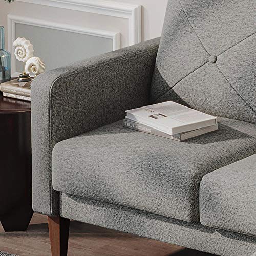 Belffin Convertible Sectional Sofa Couch with Ottoman Reversible L Shaped Sofa Couch Set in Fabric Grey