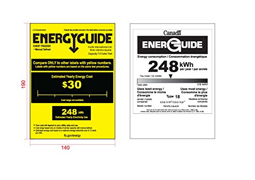 RCA FRF470-BLACK 7.0 cu. ft. Chest Freezer, Black