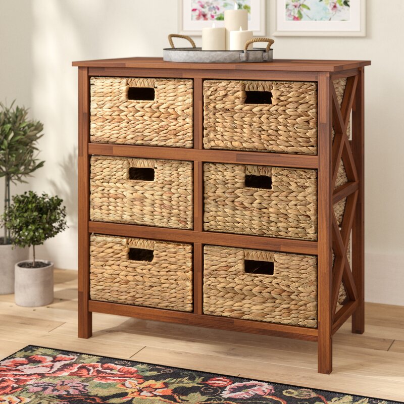 Schimpl Solid Wood 6 Drawer Accent Chest