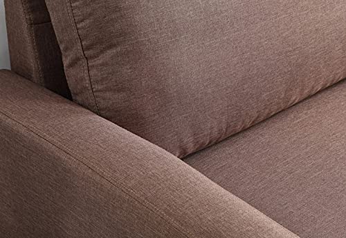 Nathaniel Home Modern Loveseat Couch Sofas, Brown