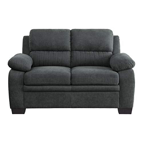 Lexicon Jett Living Room Loveseat, Dark Gray