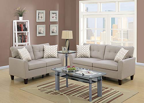 Poundex PDEX- Sofas, Beige