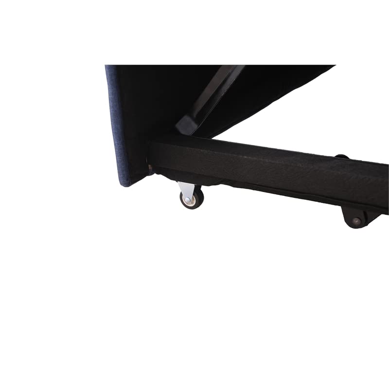 Kingway Furniture Hemus Linen Blend Reversible Sleeper Storage sectional in Blue