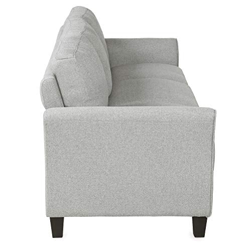 3-Seat Sofa Living Room Sofa, Linen Fabric Upholstered Sofa Set, Modern Design Sofa Couch with Cushion Back, Living Room Apartment (Light Gray)