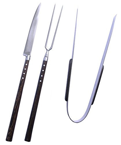 Laguiole en Aubrac Barbecue Serving Set, 3 parts, Wenge Handle, SMB99WEIF