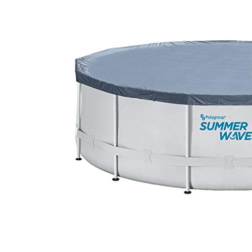 Summer Waves Elite 14 Foot x 36 Inch Metal Frame Outdoor Backyard Above Ground Swimming Pool Set with Filter Pump, Ladder, and Repair Patch