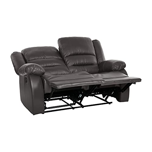 Lexicon Azrael Faux Leather Double Manual Reclining Loveseat, 62