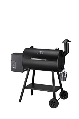 Z GRILLS ZPG-5502H 2020 Upgrade Wood Pellet Grill & Smoker, 8 in 1 BBQ Grill Auto Temperature Control, 553 sq in Black