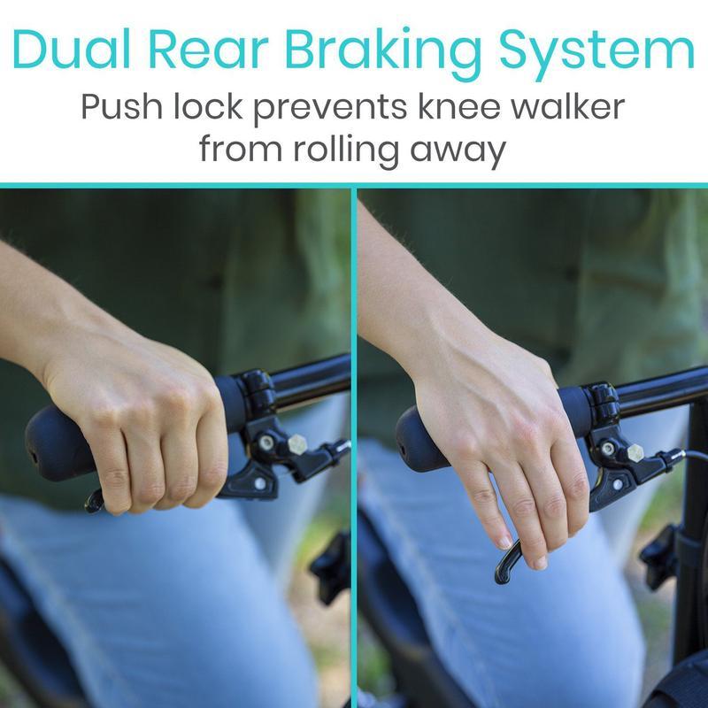 Vive Health MOB1019BLK All Terrain Steerable Knee Walker Black New