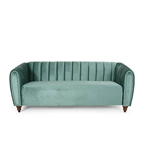 Christopher Knight Home Richland Sofas, Turquoise + Walnut