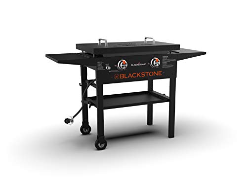Blackstone 1924 28 Inch Camp Gas Griddle with Hard Cover Heavy Duty Flat Top Griddle Grill Station for Kitchen, Camping, Outdoor, Tailgating, Tabletop, Countertop Black