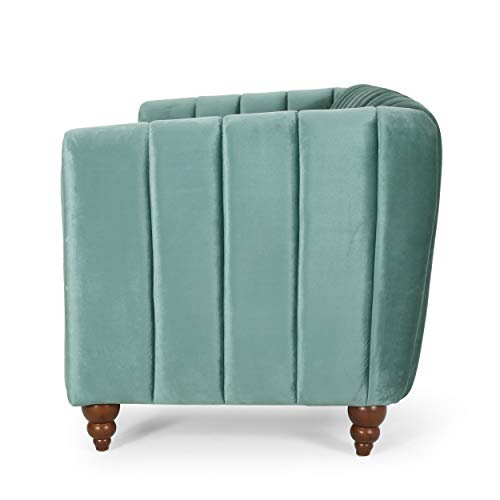 Christopher Knight Home Richland Sofas, Turquoise + Walnut