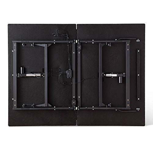 LUCID L150 Bed Base – Upholstered Frame – Head and Foot Incline – Wireless Remote Control Adjustable, Full, Charcoal