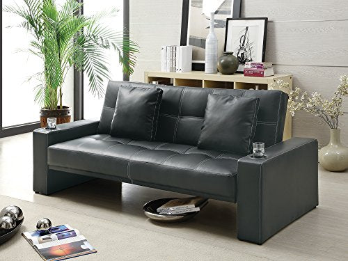 Benjara Contemporary Sofa Bed with Casual Furniture Style, Black