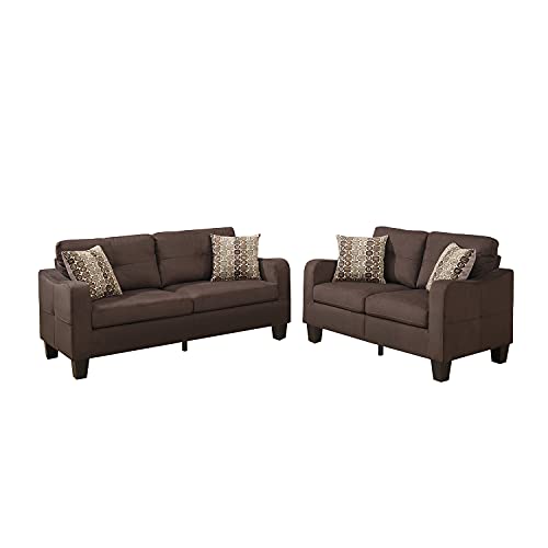 Poundex PDEX- Sectional Set, Chocolate