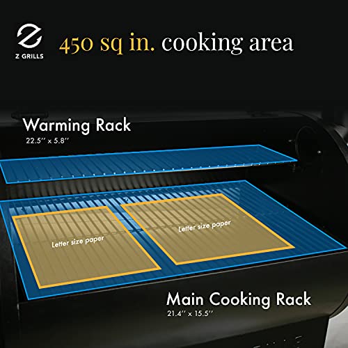 Z GRILLS ZPG-450A 2020 Upgrade Wood Pellet Grill & Smoker 6 in 1 BBQ Grill Auto Temperature Control, 450 Sq in Bronze