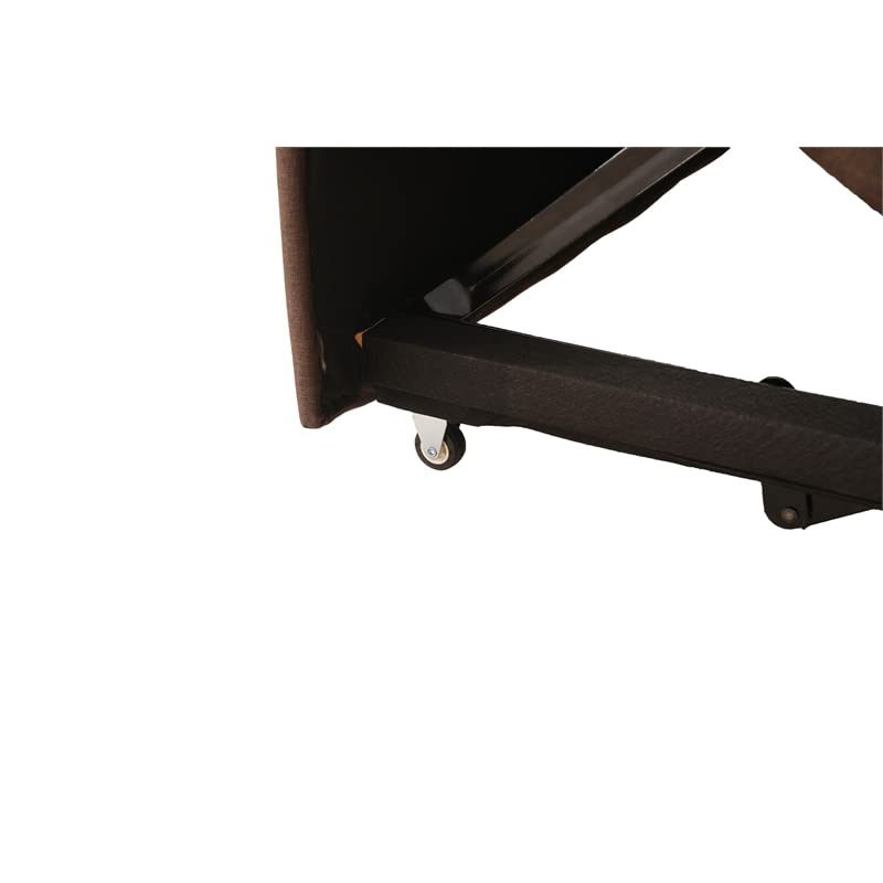 Kingway Furniture Hemus Linen Blend Reversible Sleeper sectional in Brown