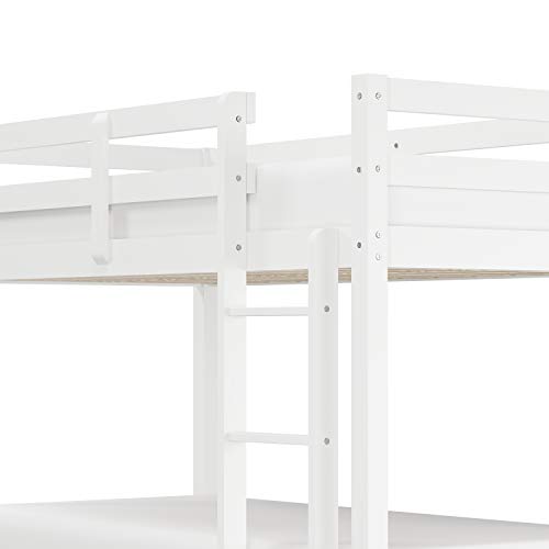Hillsdale Kids and Teens Caspian Twin Bunk Bed, Twin/Twin, White