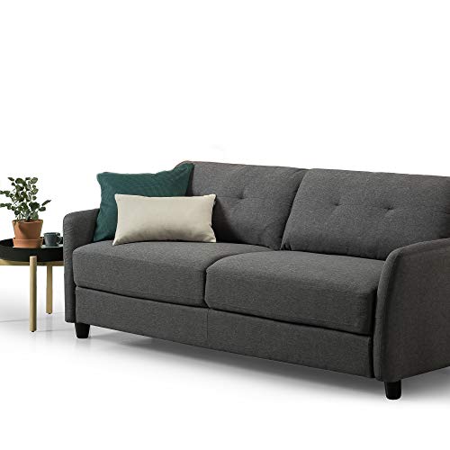 ZINUS Ricardo Sofa Couch / Tufted Cushions / Easy, Tool-Free Assembly, Dark Grey