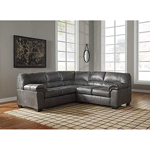 Signature Design by Ashley - Bladen Contemporary Left Arm Facing Sofa - Sectional Component Only, Slate