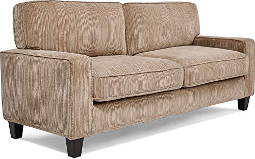 Serta Palisades Modern Design Couch, Straight Arms, Soft Fabric Upholstery, Tool-Free Assembly, 73