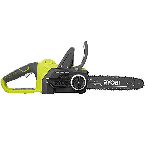 RYOBI P548BTL ONE+ 12 in. 18-Volt Brushless Lithium-Ion Electric Cordless Battery Chainsaw (Tool-Only)