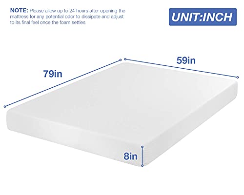 Memory Foam Mattress 8 inch Gel Mattress for Cool Sleep Pressure Relief, Medium Firm Mattresses CertiPUR-US Certified/Bed-in-a-Box/Pressure Relieving (Queen)
