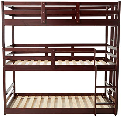 DONCO Kids Triple Bunk Bed, Twin/Twin/Twin, Dark Cappuccino