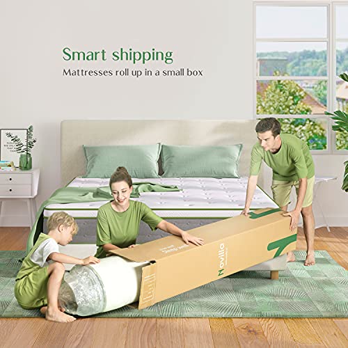 Queen Mattress, Novilla 10 Inch Hybrid Pillow Top Queen Size Mattress in a Box with Gel Memory Foam & Individually Wrapped Pocket Coils Innerspring for a Cool & Peaceful Sleep