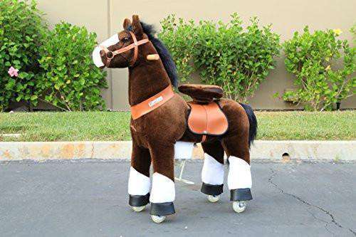 PonyCycle Vroom Rider U Series U421 Ride-on Dark Brown with White Hoof Large New