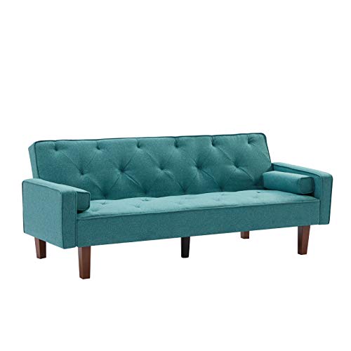Pumpumly Green Sofa Bed with Square Pillow