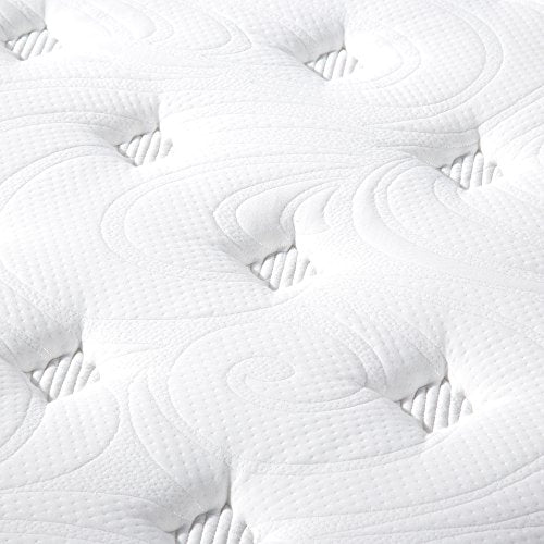 Olee Sleep 10 Inch Milky Way Tight Top Hybrid Spring Mattress, Full, White
