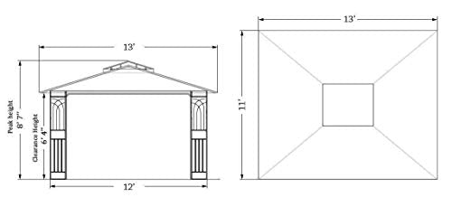Sunjoy L-GZ798PST-E Regency Gazebo with Mosquito Netting