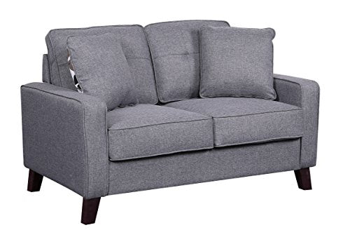 US Pride Furniture S L Love Seats, Light Gray
