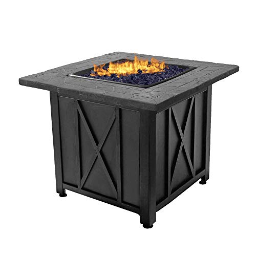 Endless Summer 30,000 BTU Outdoor Propane Gas Blue Fire Glass Patio Fire Pit