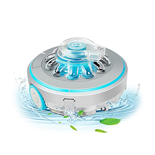 Cordless Robotic Pool Cleaner, Powerful Automatic Pool Cleaner, Rechargeable, Lightweight, 60 Mins Run Time, Ideal for In-ground/Above Ground Pools Up to 430+Sq Ft