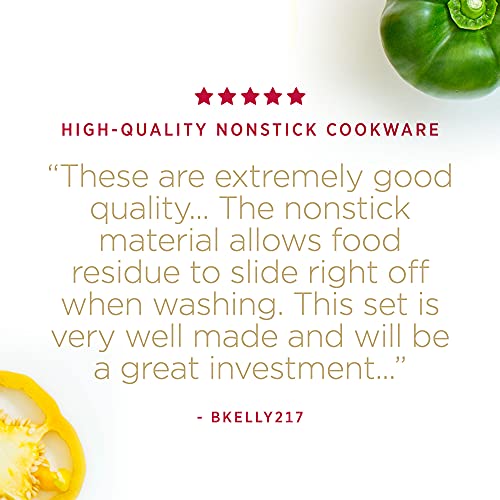 All-Clad Essentials Nonstick Hard Anodized Cookware Set, 10-Piece, Black