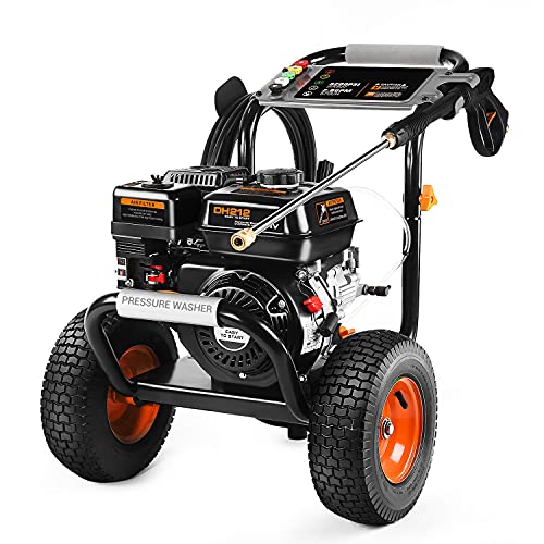 3300PSI Gas Pressure Washer 6.5HP Power Engine 212cc, 30ft Pressure Hose CARB Compliant, Ideal for Cleaning Up Yards, Trucks - GSW01A
