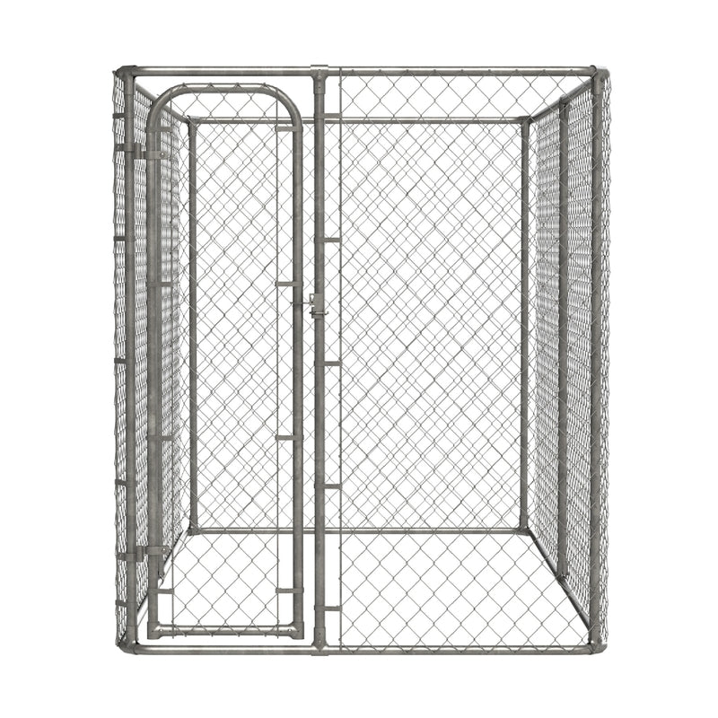 Pet Sentinel  Galvanized Steel  Dog Kennel  Gray  72 in. H